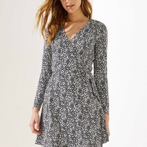 NWT LOFT 00P Cheetah Print Wrap Dress